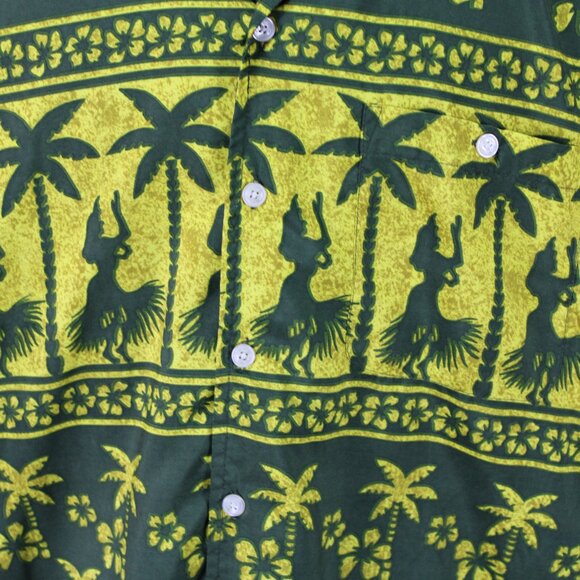 Vintage Surf Shirt - 1990s Ocean Pacific Button Down Tribal Pattern - Mens Large - Picture 3 of 10